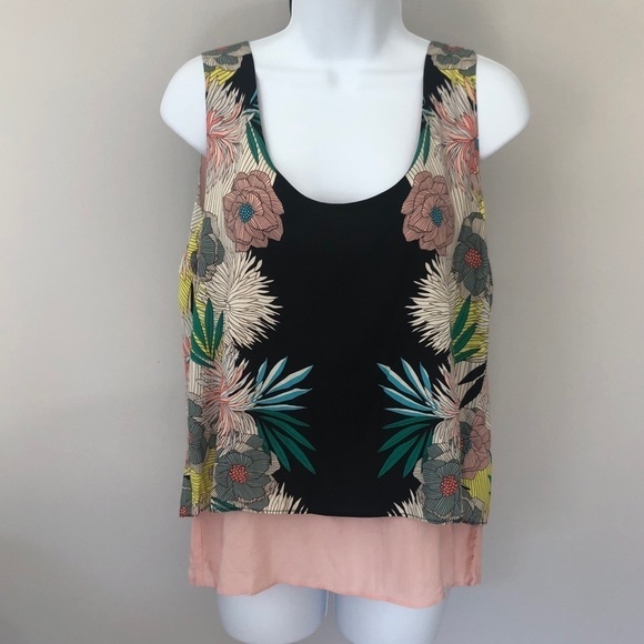 Anthropologie Cory Lynn Calter lightweight layered sleeveless floral top size XS - Picture 3 of 8